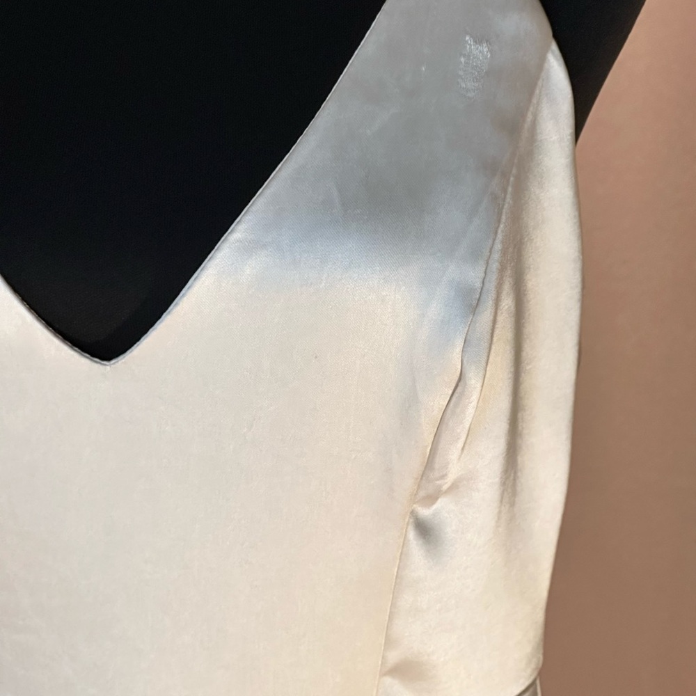 Lulus You're My Favorite Champagne Satin Slit Leg Jumpsuit - Picture 9 of 16